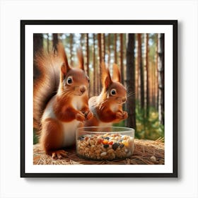 Squirrels Art Print