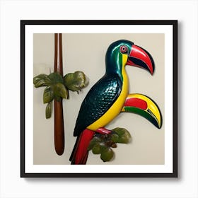 Antique Toucan Bird, Wall Decor Art Print