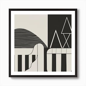 Black And White Art Scandinavian Art Geometric Clipdrop Enhance Art Print