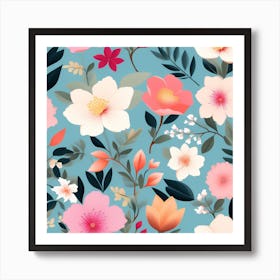 Floral Pattern 2 Art Print