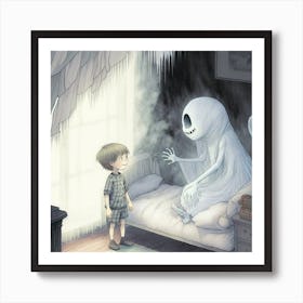 Ghost In The Bed Art Print