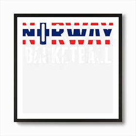 Norway Basketball Lovers Jersey Norwegian Sport Supporters Art Print