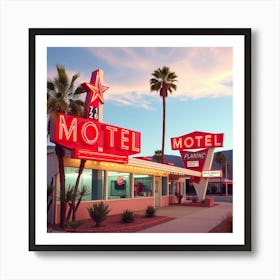 Palm Springs Motel Art Print