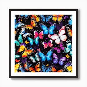 Colorful Butterflies 33 Art Print