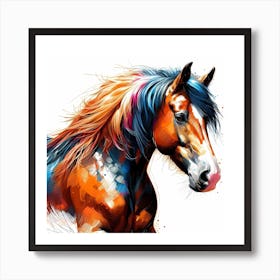 Colorful Horse Art Print