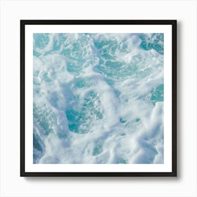 Blue Sea Foam Art Print