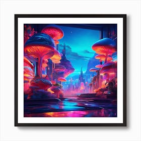 Futuristic City 5 Art Print