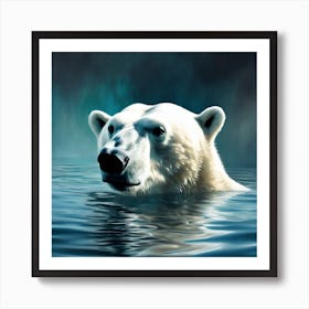 Ripples in the Water, Polar Bear Art Print