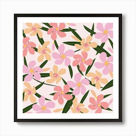 Pink oleander Art Print