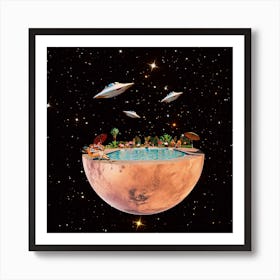 Mars Floating Square Art Print