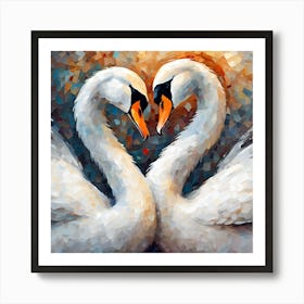 Love Swans Art Print