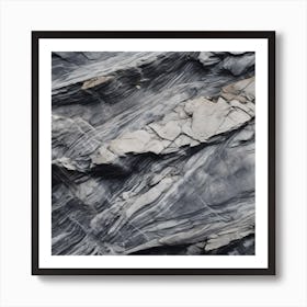 Photography Of The Texture Of A Rugged Mountain Art Print