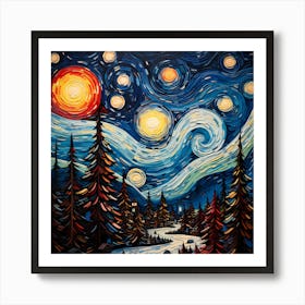 Crimson Carols Canvas Concerto Art Print