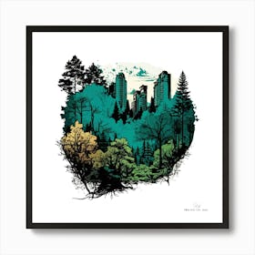 Cityscape....A fine artistic print that decorates the place.1 Art Print