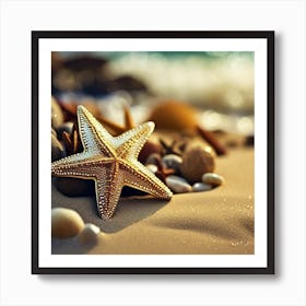 Starfish On The Beach 7 Art Print