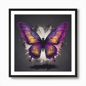 Purple Butterfly 6 Art Print