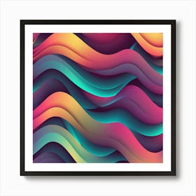 Abstract Wave Pattern 2 Art Print