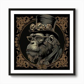 Steampunk Gorilla 28 Art Print