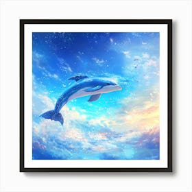 Dolphin In The Sky Art Print