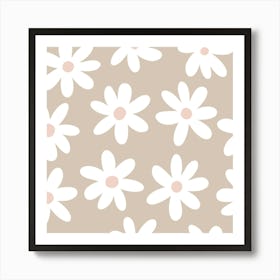 Seamless sweet daisy flower Art Print