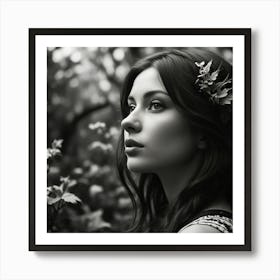 Black And White Portrait Art Print