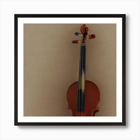 Wood Violin Lying On Wall Adeline Yeo Art Print