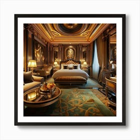 Luxury Hotel Bedroom Art Print