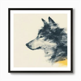 Abstract Wolf Head Art Print