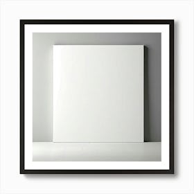 Mock Up Blank Canvas White Pristine Pure Wall Mounted Empty Unmarked Minimalist Space P (15) Art Print