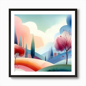 Landscape Painting 209 Art Print