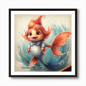 Little Mermaid 4 Art Print