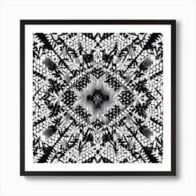 Abstract Black And White Seamless Pattern Art Print