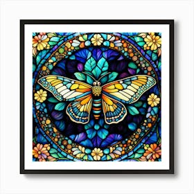 Butterfly Stained Glass Art Print