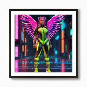 Neon Angel 31 Art Print