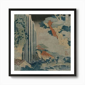 Waterfall At Yamaguchi Art Print