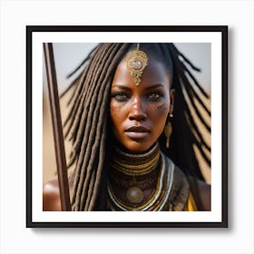 African Woman With Dreadlocks Art Print