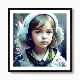 Little Girl Ai Art Print