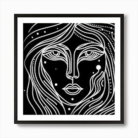 Woman'S Face 5 Art Print