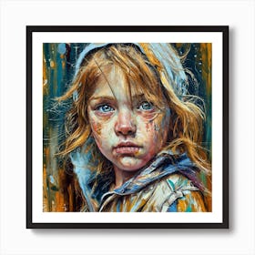 Girl With Blue Eyes 1 Art Print