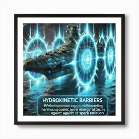 Cascade Sovereignty Scifi Poseidon Dreadnought Barriers Defense Art Print