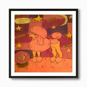 Pink Poodle Art Print