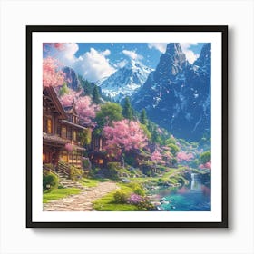 Japanese Village Art Print