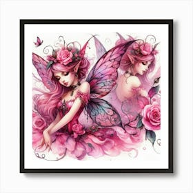 Pink Fairy Art Print