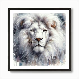 White Lion Art Print