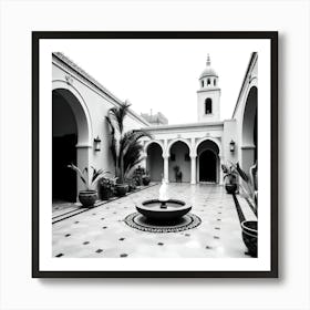 Courtyard Of A Hotel 1 Art Print