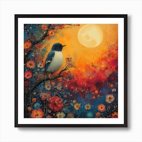 Bird In The Night Art Print