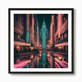 Neon City 10 Art Print