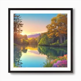 A Stunning And Serene Landscape Art Print