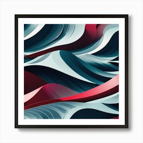 Abstract Waves Art Print