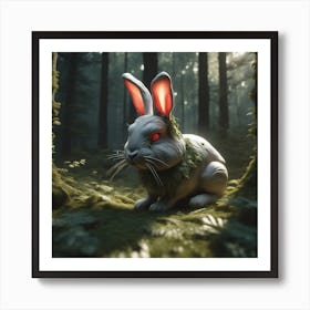 Rabbit In The Forest 76 Art Print